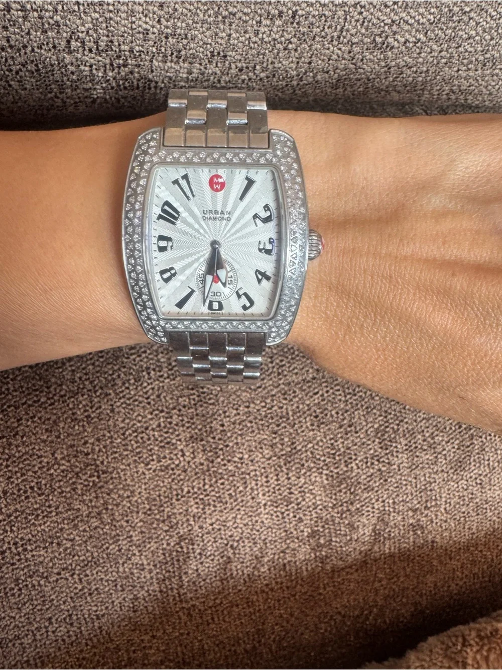 Michele Urban Diamond Swiss Watch – 1.27 CT TW Diamond Bezel – Stainless Steel - Picture 5 of 15